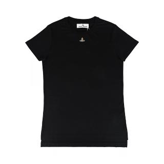 【Vivienne Westwood】Vivienne Westwood Orb Peru 土星LOGO純棉短袖T恤(女款/黑)