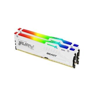 【Kingston 金士頓】FURY Beast DDR5 RGB 6000MT/s 64GB（2x32GB）記憶體 白色(KF560C30BWEAK2-64)