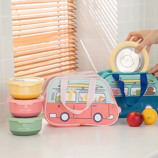 【HOUSUXI 舒希 官方直營】不鏽鋼雙層隔熱碗730ml-經典色(四色任選)