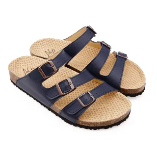 【A.S.O 阿瘦集團】A.S.O 足健康系列-三帶釦拖鞋(男鞋_藍色)