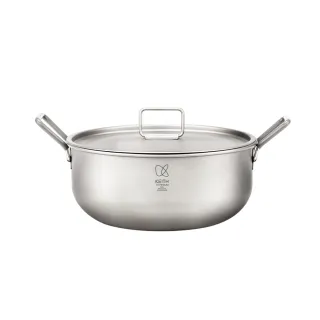 【Keith】鎧斯純鈦環保餐具折疊握把湯鍋 1.8L / Ti6015(登山露營鍋 鈦湯鍋鈦鍋 野炊輕量摺疊提把雙耳湯鍋)