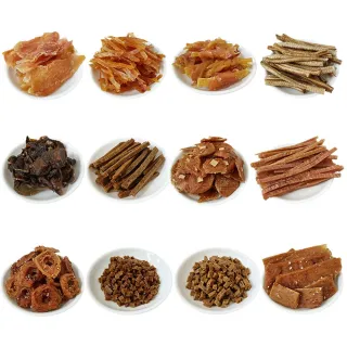 【寵物夢工廠】鮮烘手作寵物零食12包入(台灣製造 寵物肉乾 裸包零食 狗零食)