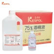 【克司博】75%酒精液 6桶+500ml 1瓶(4000ml/桶+500ml/瓶 防疫清潔)