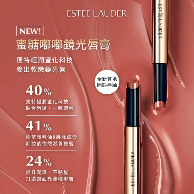 【Estee Lauder 雅詩蘭黛】蜜糖嘟嘟鏡光唇膏1.8g(口紅/固態唇釉)