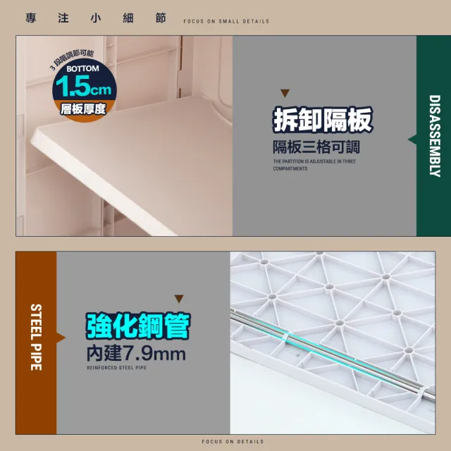 【FL 生活+】巨型160公升雙開門可疊加附輪摺疊收納箱-雙層款(櫃子/置物櫃/門櫃/收納櫃/收納箱/置物架/儲物)