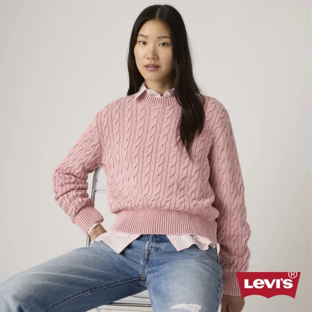 【LEVIS】純棉寬鬆針織衫 女生上衣 熱賣單品 0037S-0006