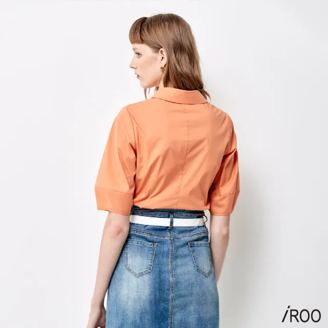 【iROO】落日色蕾絲馬甲上衣