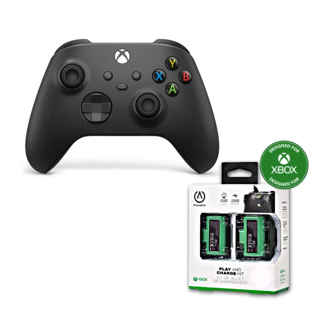 【Microsoft 微軟】XBOX原廠無線控制器手把+手把電池與充電套件(Series S/X PC 適用)