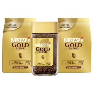 【NESCAFE 雀巢咖啡】金牌微研磨組合(罐裝120gx1+補充包120gx2)