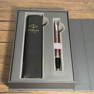 【PARKER】派克 IM系列藕芋紫原子筆 真皮筆套禮盒(IM)