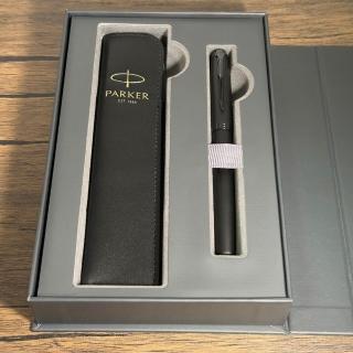 【PARKER】派克 IM理性黑鋼珠筆 真皮筆套禮盒(IM)