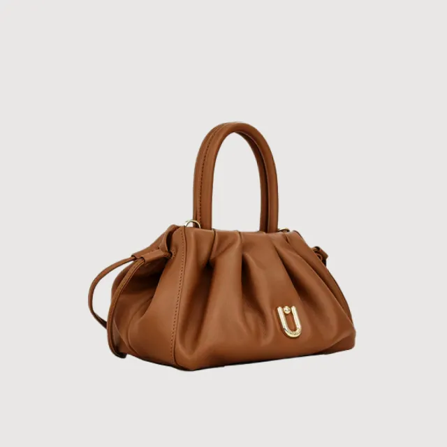 【BRAUN BUFFEL 德國小金牛】蒂夏爾-B 小手提斜背包-麥色(BF876-55-BRA) 女包送禮推薦