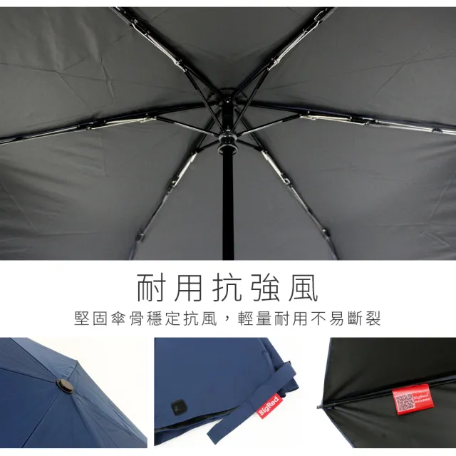 【雨傘王】BigRed 極輕輕 降溫12度 輕量 自動傘 折疊傘 黑膠(終身免費維修*)
