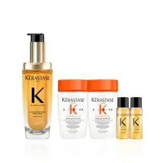 【KERASTASE 巴黎卡詩】金緻柔馭山茶花鎏光露75ml(升級版奢光小金油/極致保濕/長效抗躁/護髮油/髮油)