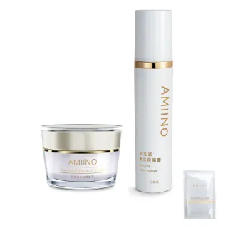 【AMIINO 安美諾】美白修護霜30ml+煥采保濕露120ml(美白淡斑 長效保濕)