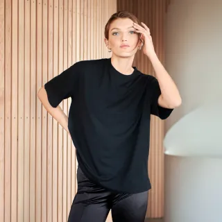【Bread & Boxers】T shirt Soft Fiber 女用垂墜感柔棉T恤 - 黑