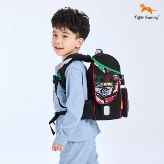 【Tiger Family】小學者超輕量護脊書包-賽車風暴(努拉一家推薦款)