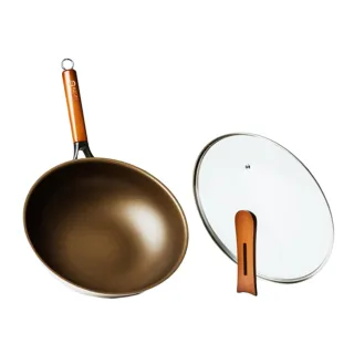 【REUN】REUN瑞恩無塗層鈦匠鍋30cm(無塗層 不沾 無毒 鍋內鈦金屬 鍋底不鏽鋼)