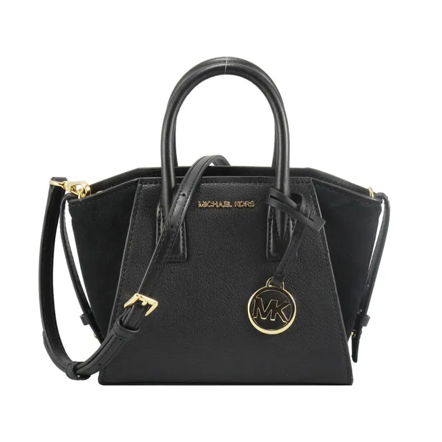 【Michael Kors】小型包-經典造型皮革、麂皮手提/斜背/肩背兩用包(黑)（其他規格）