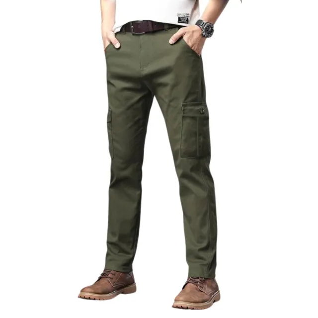 【J.Malo】彈力耐磨棉工作褲 多口袋工作褲工裝褲(男生工裝褲 工作褲 多口袋長褲 彈力男褲)