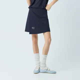 【YUANDONGLI 元動力】涼感休閒活片刺繡短褲裙(藍；S-L；4252176002)