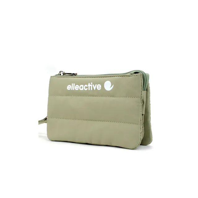 【ELLE ACTIVE】蓬蓬雲朵系列-三層零錢包/手腕包(抹茶綠)