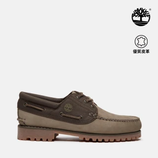 【Timberland 官方旗艦】男款橄欖綠Timberland R Authentic手工縫製三孔帆船鞋(A6DXWEO8)