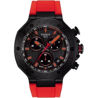 【TISSOT 天梭】T-RACE 賽車運動概念計時錶-45mm 情人節 禮物(T1414173706101)