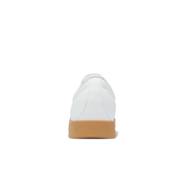 【adidas 愛迪達】休閒鞋 VL Court Base 男鞋 白 綠 麂皮 復古 膠底 愛迪達(ID3710)