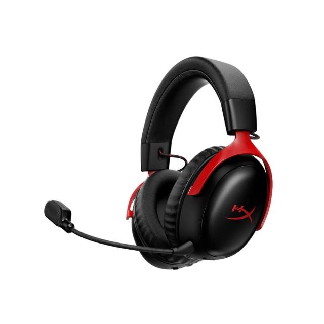 【HyperX】Cloud III S Wireless Black-Red Gaming Headset — 無線雙模式電競耳機 黑紅色(A59Z0AA)