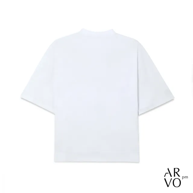 【ARVOpm】男女同款 白色短版短袖T 00212502110(雙11限定)