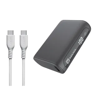 【MAXIA】10000mAh 20W 1A1C電動車電芯行動電源快充組-星曜灰(行充+線 一手掌握充電組)