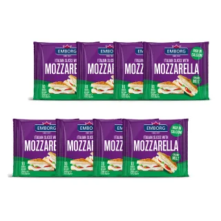 【EMBORG安博格】奧地利 義式莫札瑞拉起司片 200g x8入(天然乳酪 起司片 乳製品)
