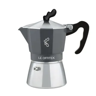 【義大利樂菲特】樂菲特經典摩卡壺 鈦暮灰 3人份(義大利製・食安鋁材・EU認證)