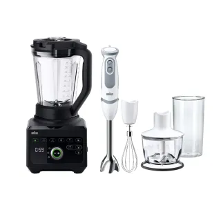 【BRAUN 百靈】PowerBlend 9多動向智能調理機 JB9+手持式食物攪拌棒 MQ5035(獨家組合)