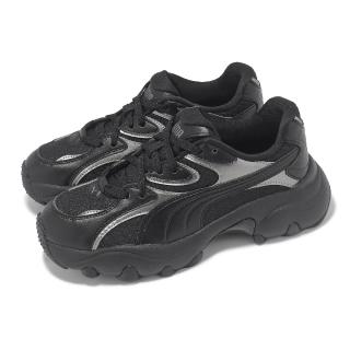 【PUMA】休閒鞋 Pulsar Lite Shimmery W 女鞋 黑 厚底 增高 老爹鞋(403720-02)