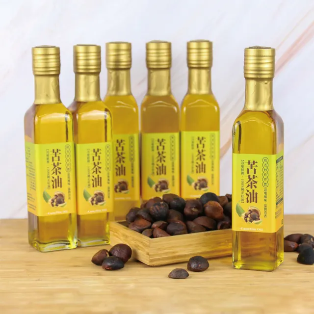 【趣採蜜】100%冷壓初榨苦茶油250ml*6瓶