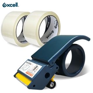 【Excell.tw】免找膠帶頭膠帶切割器 50mm寬 加2卷50M膠帶(ET-267系列)