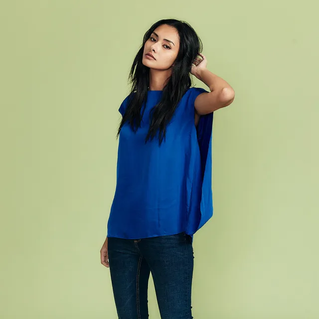 【ICHE 衣哲】Cop.Copine 法國原裝進口3D立體空氣感絲滑造型上衣