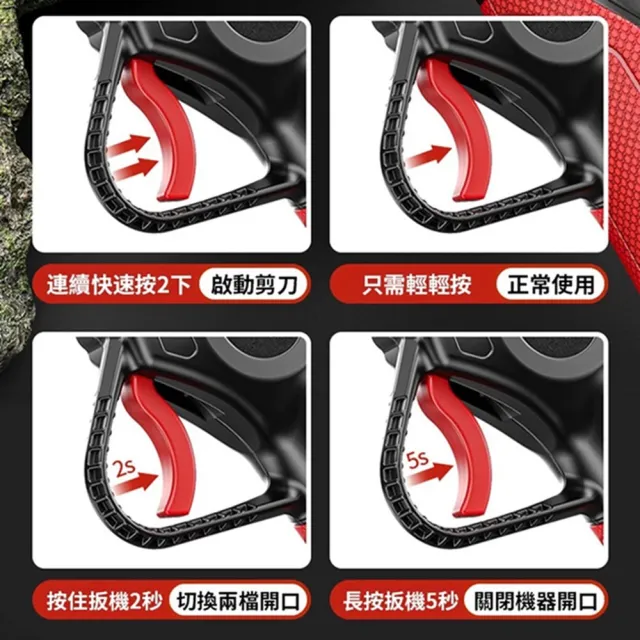 【Ogula 小倉】樹枝剪 無刷750w功率電動修枝剪 數顯極速版 十五節兩電 全配+高枝桿(5cm開口直徑/電量顯示)