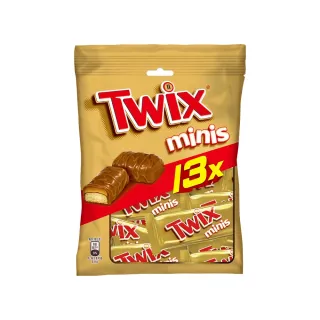 即期品【Twix 特趣】迷你焦糖夾心巧克力 樂享包 130g(10g*13入 零食/點心/中元)