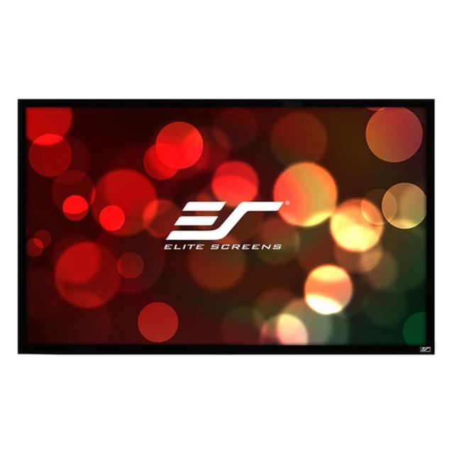 ELITE SCREENS 億立 AR120WH2-ISF 手拉式投影銀幕，提供 120 吋大畫面與 16:9 寬屏比例，觀賞面積 266×149 cm，布幕尺寸相同，重量僅 13 kg 輕便易安裝。產自其他國家，享有兩年保固，適閤家庭劇院或會議室使用，帶來高品質投影體驗。