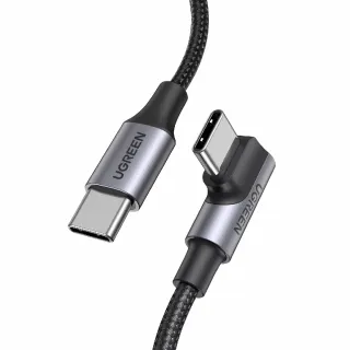 【綠聯】100W 5A快充電線/傳輸線Type-C對Type-C(金屬殼編織L版 3公尺)