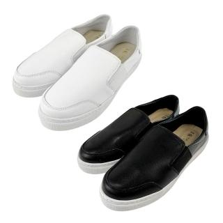 【FUFA Shoes 富發牌】都市風格懶人鞋-黑/白 8028L(休閒鞋女/懶人鞋)