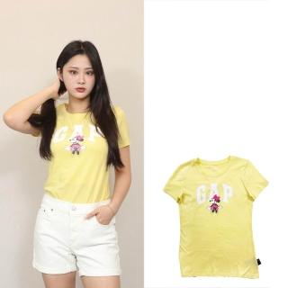 【GAP】出清特價 米妮 GAP x Disney 短T 女T 鵝黃 棉質 短袖 Minnie T恤上衣 棉T(1519 CZ3)