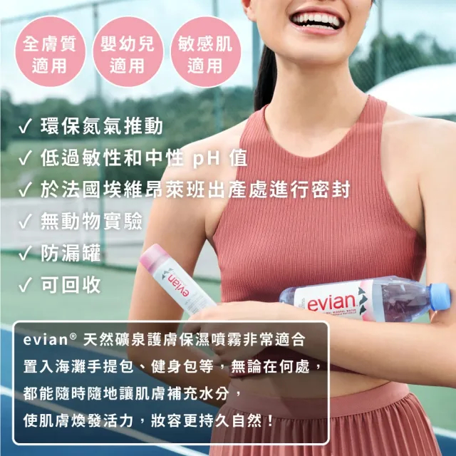 【Evian 依雲】100%法國 阿爾卑斯山天然礦泉噴霧 300ml