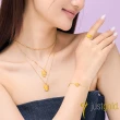【Just Gold 鎮金店】酷洛米 Kuromi 復古野餐趣-水果籃 黃金耳環(單耳)