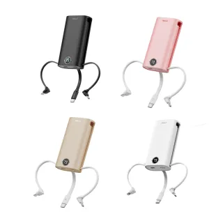 【iWALK】小魷魚 9000mAh 18w 快充行動電源 Wh標示(自帶3線Lightning、TYPE-C、Mirco-USB 線)