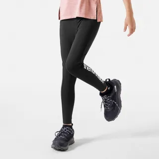 【The North Face 官方旗艦】北面兒童黑色UPF防曬舒適彈力褲腰緊身褲｜86XVJK3(抗UV)