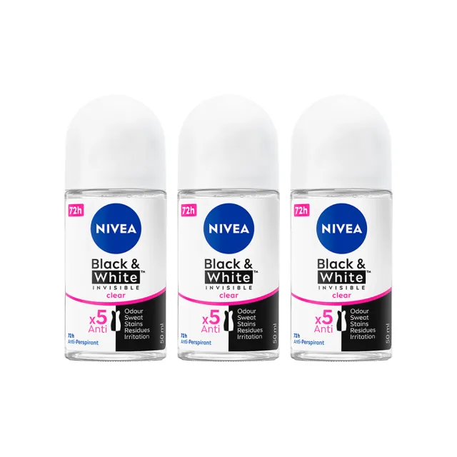 【NIVEA 妮維雅】止汗爽身乳液50ml/噴霧150mlx3(長效止汗配方)